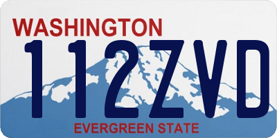 WA license plate 112ZVD