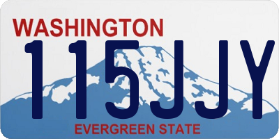 WA license plate 115JJY