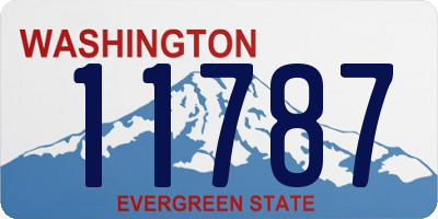 WA license plate 11787