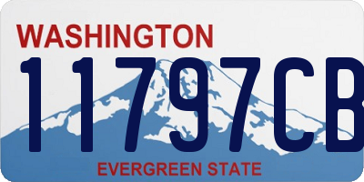 WA license plate 11797CB