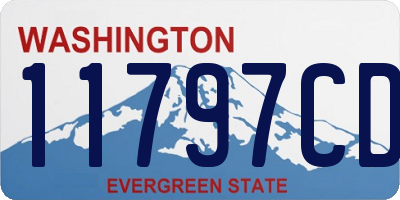 WA license plate 11797CD