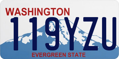 WA license plate 119YZU