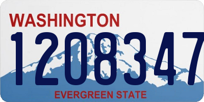 WA license plate 1208347