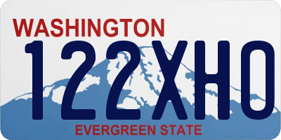 WA license plate 122XHO