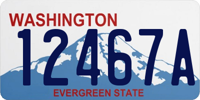 WA license plate 12467A