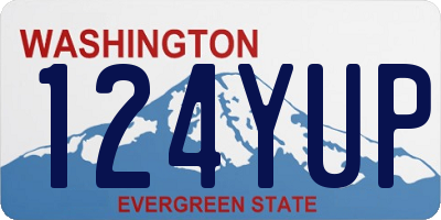 WA license plate 124YUP