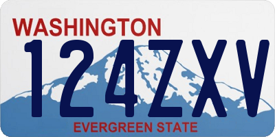 WA license plate 124ZXV