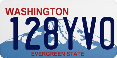 WA license plate 128YVO