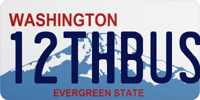 WA license plate 12THBUS