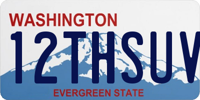 WA license plate 12THSUV