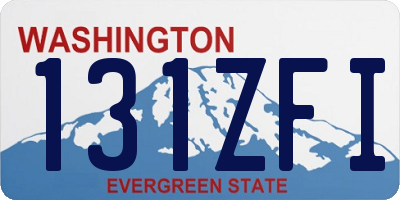 WA license plate 131ZFI