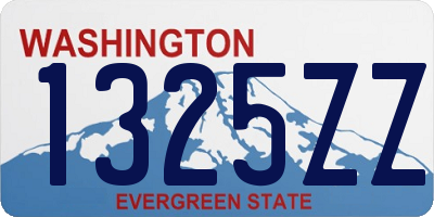 WA license plate 1325ZZ