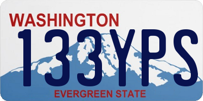 WA license plate 133YPS