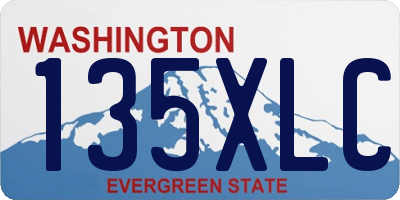 WA license plate 135XLC