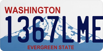 WA license plate 1367LME