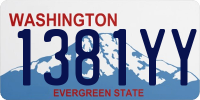 WA license plate 1381YY