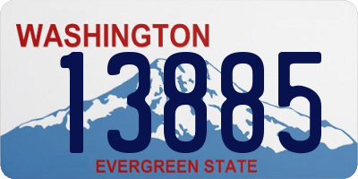 WA license plate 13885