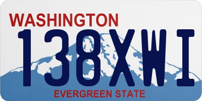 WA license plate 138XWI