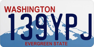 WA license plate 139YPJ