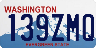 WA license plate 139ZMQ