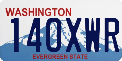 WA license plate 140XWR