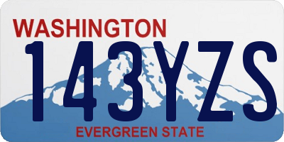 WA license plate 143YZS