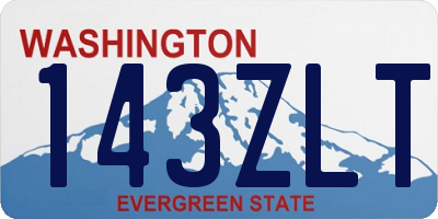 WA license plate 143ZLT