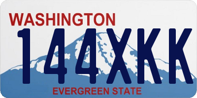 WA license plate 144XKK