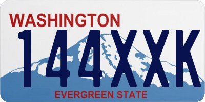 WA license plate 144XXK