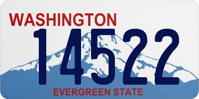 WA license plate 14522