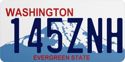 WA license plate 145ZNH