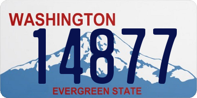 WA license plate 14877