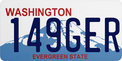 WA license plate 149GER