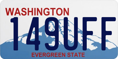 WA license plate 149UFF