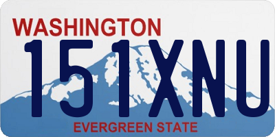 WA license plate 151XNU