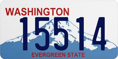 WA license plate 15514