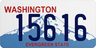 WA license plate 15616