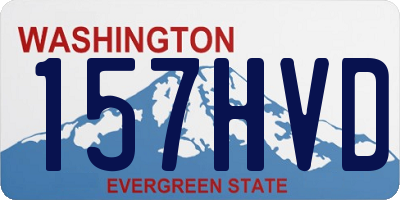 WA license plate 157HVD