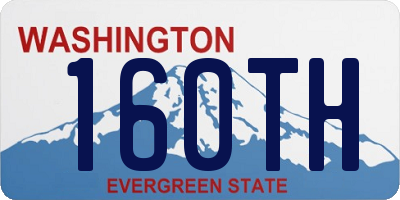 WA license plate 160TH