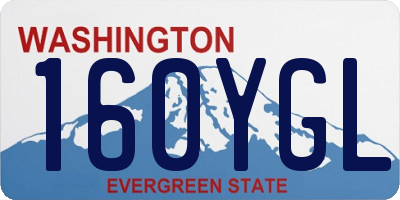 WA license plate 160YGL