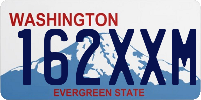 WA license plate 162XXM