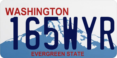 WA license plate 165WYR