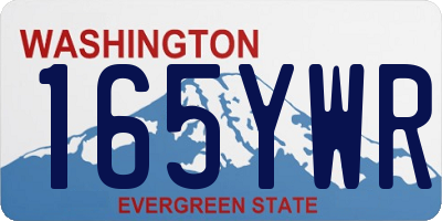 WA license plate 165YWR