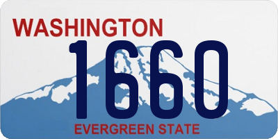 WA license plate 1660