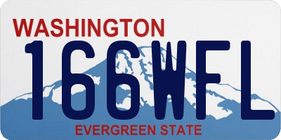 WA license plate 166WFL