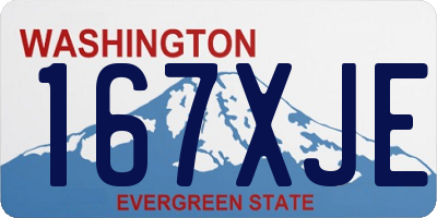 WA license plate 167XJE