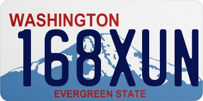 WA license plate 168XUN