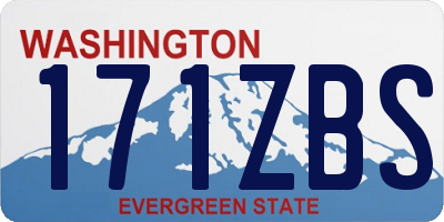 WA license plate 171ZBS