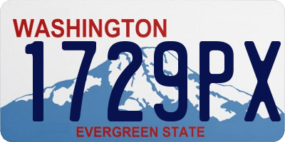 WA license plate 1729PX