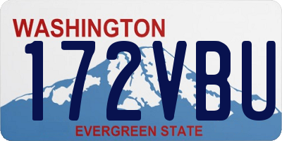 WA license plate 172VBU